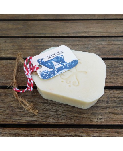 Savon 100% huile d'olive, lait de chèvre et jasmin Savon 100% huile d'olive, lait de chèvre et jasmin